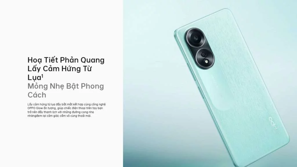 Thiết kế sang trọng, hiện đại với Oppo A58