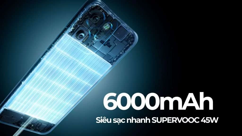 Viên pin siêu khủng của Reno14 F lên đến 6000mAh