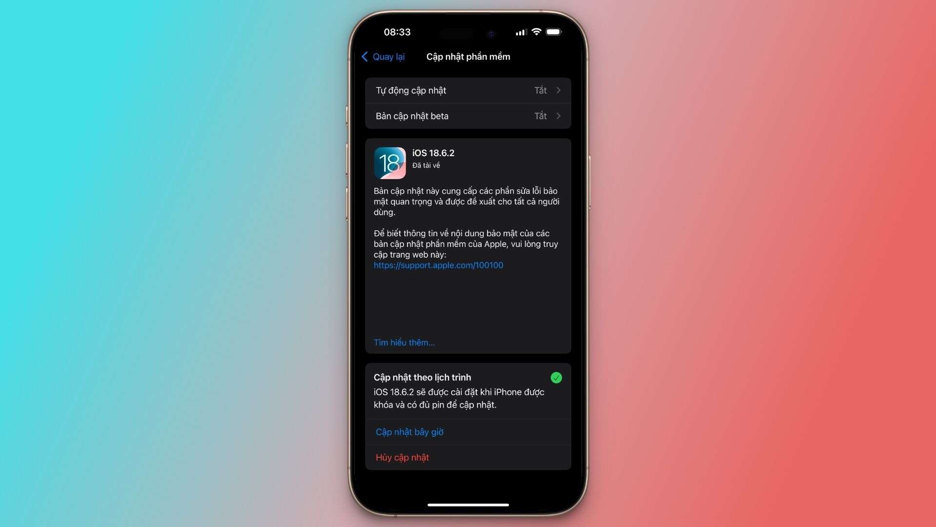 Cách cài đặt iOS 18.6.2