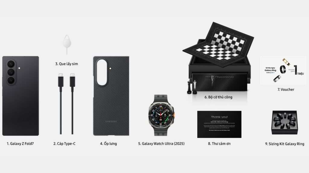 Có gì trong hộp Galaxy Z Fold7 – Master your Move Edition