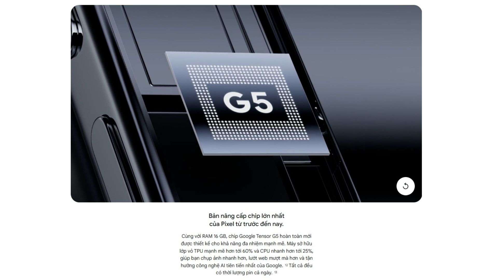 Hiệu năng mạnh mẽ nhờ chip Tensor G5 và AI thông minh