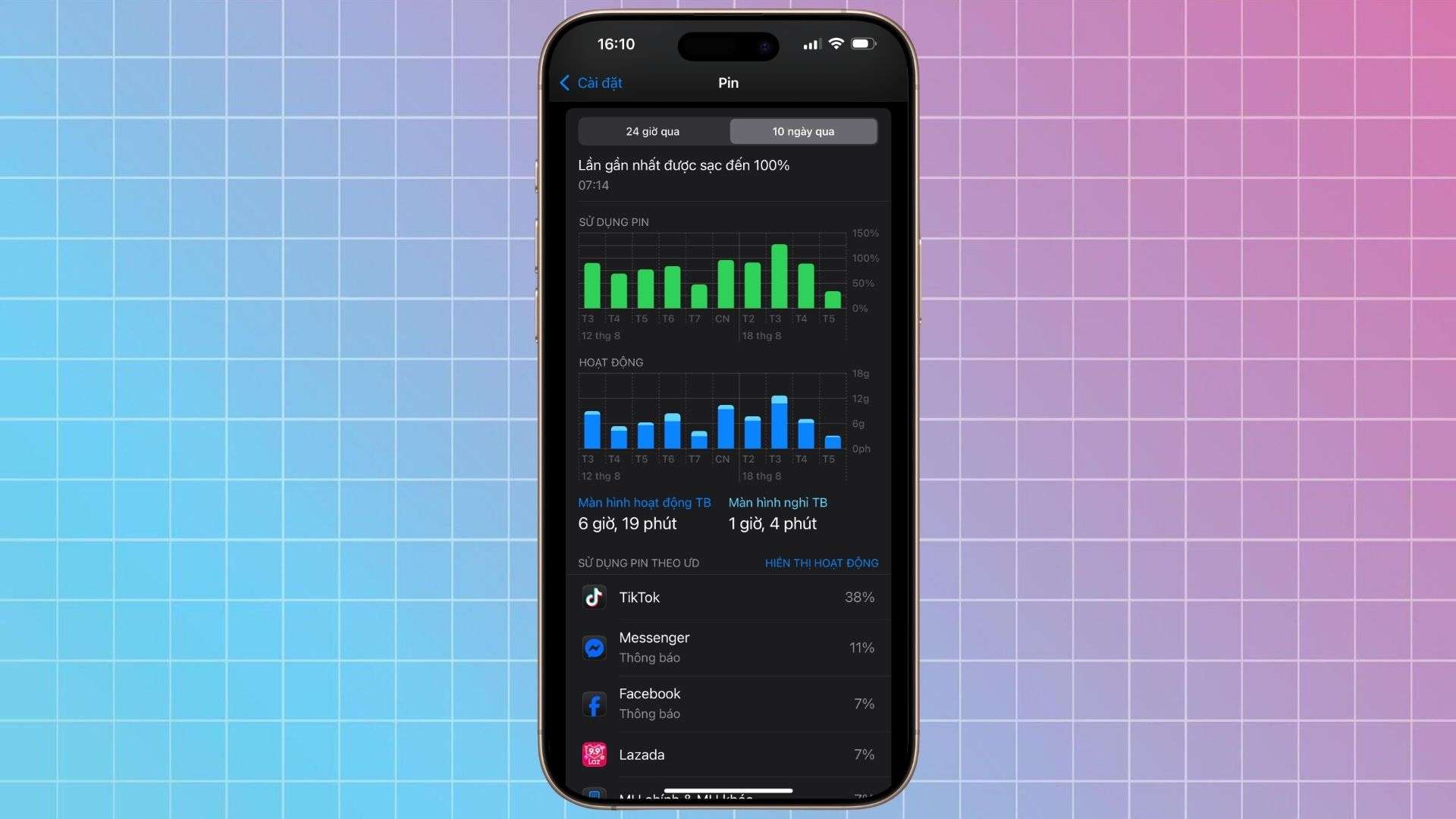Kiểm tra thực tế hao pin trên iOS 18.6.2
