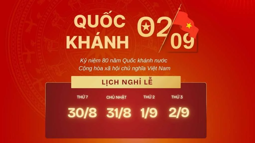 Lễ Quốc Khánh 292025 được nghỉ mấy ngày