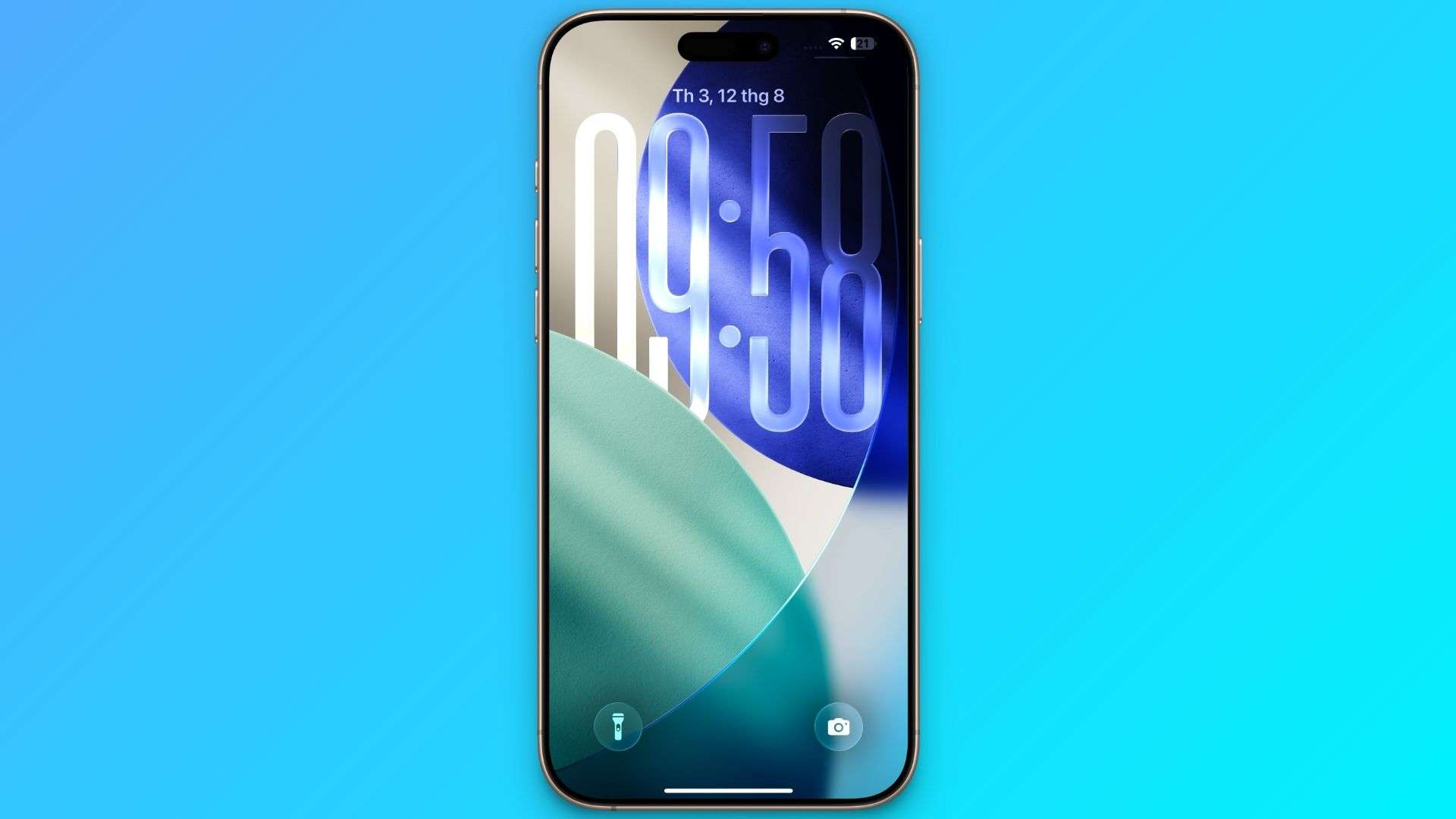 Màn hình khoá Liquid Glass iOS 26 Beta 6