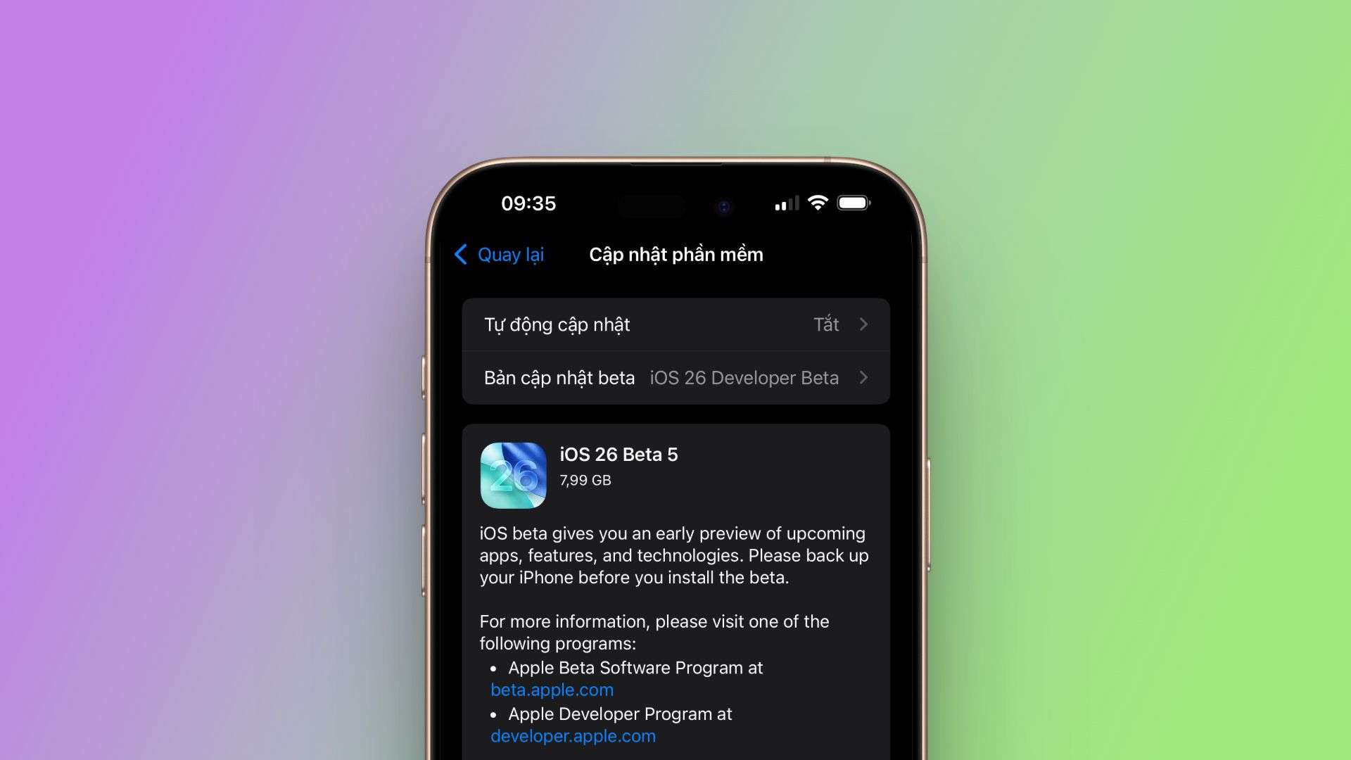 iOS 26 Beta 5 vừa ra mắt có gì mới