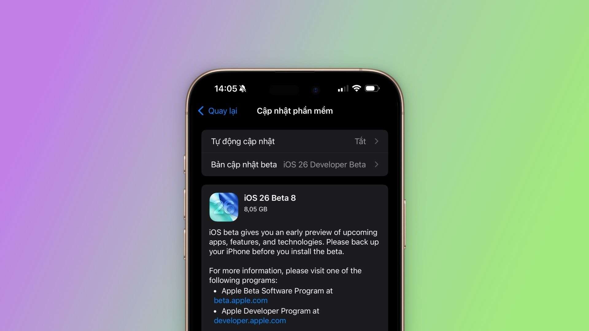 iOS 26 Beta 8 chính thức ra mắt có gì mới