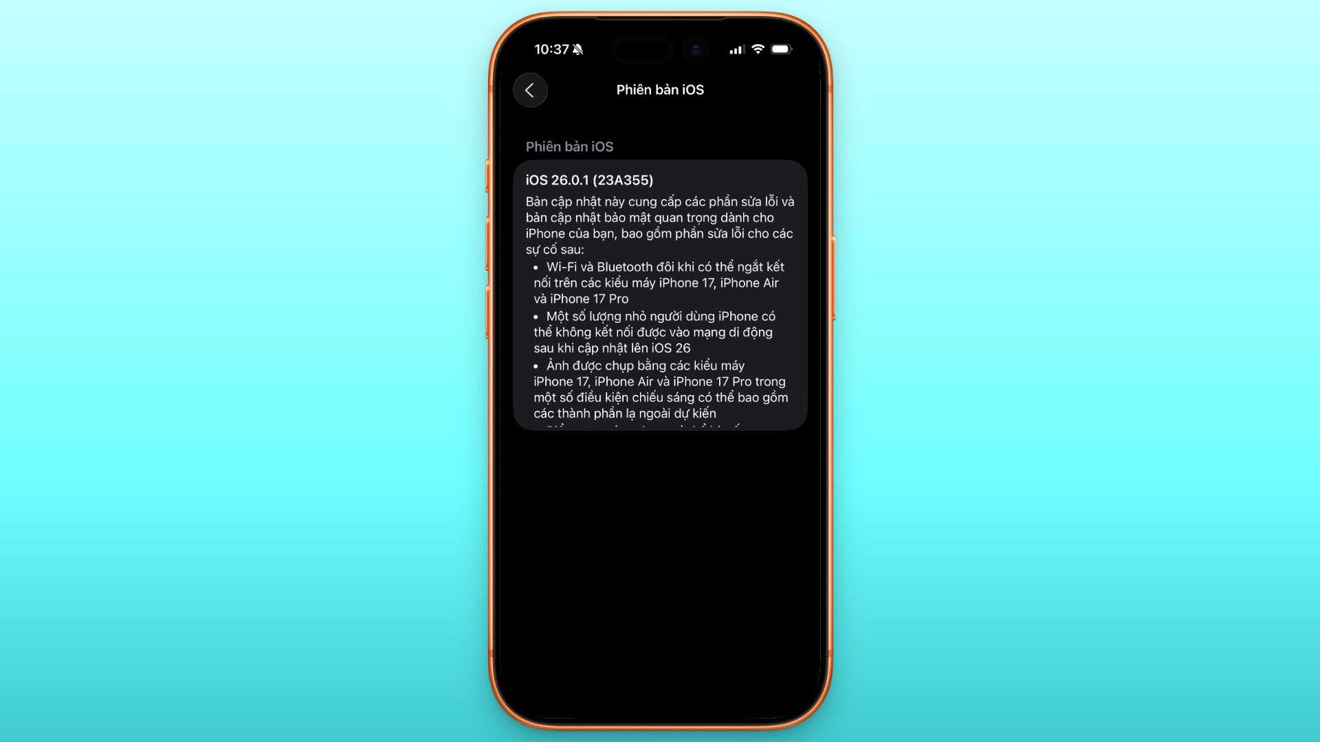 Có nên cập nhật iOS 26.0.1 ngay không