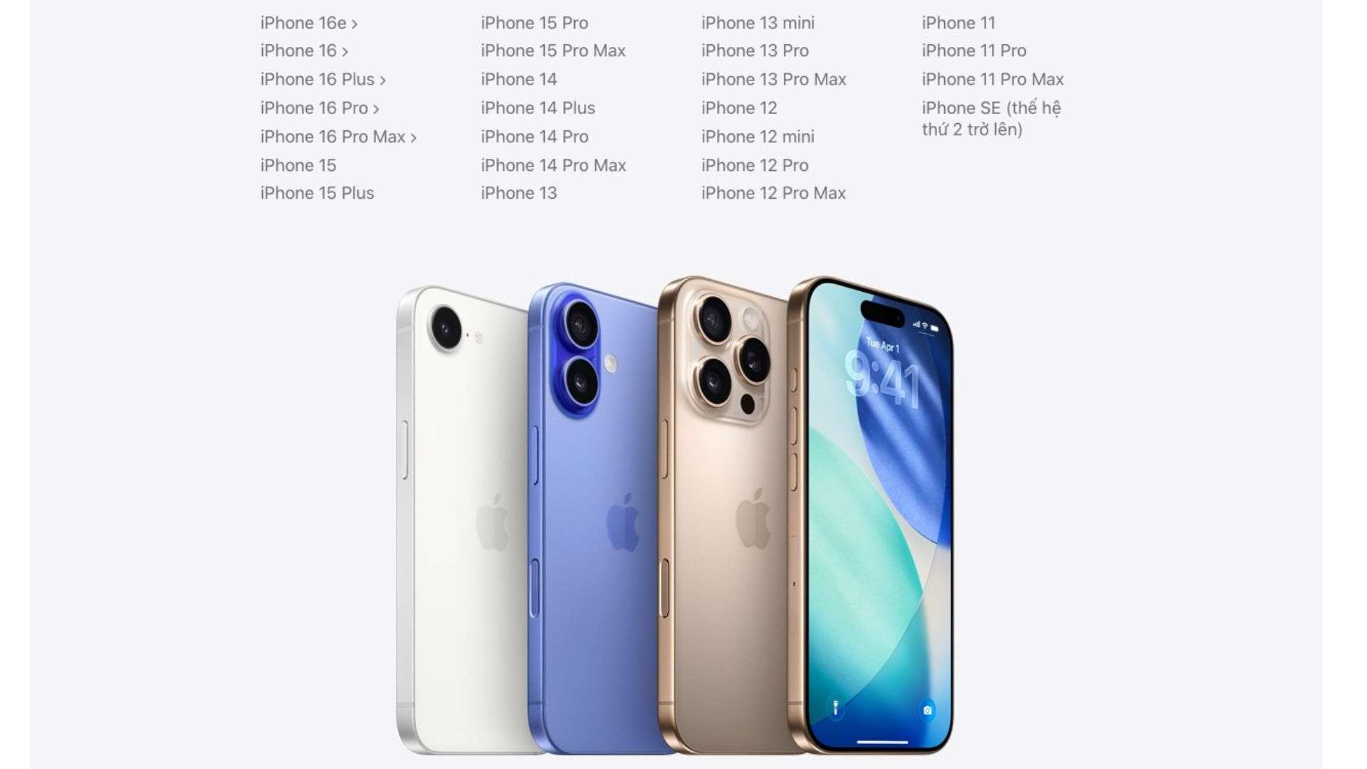 Những dòng iPhone được cập nhật lên phiên bản iOS 26