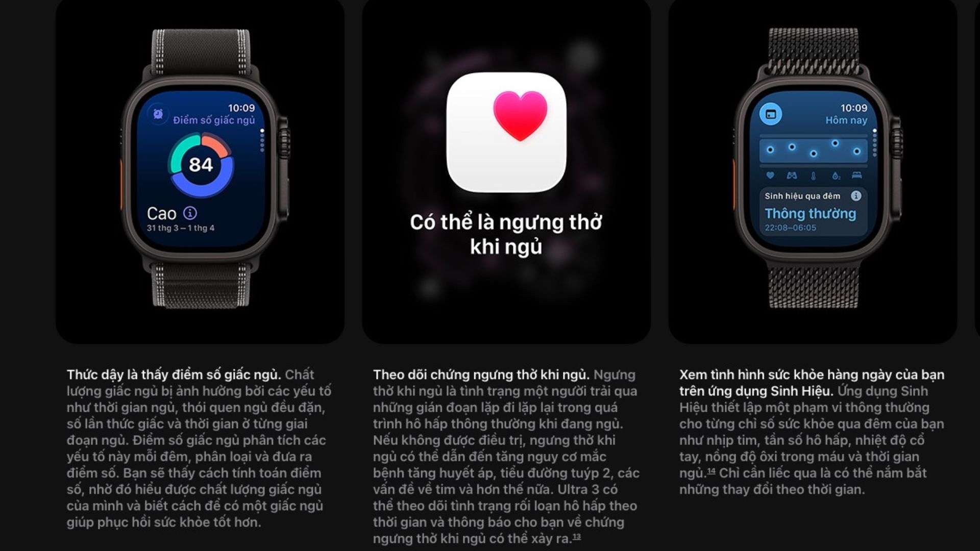 Tính năng sức khỏe và thể thao đỉnh cao