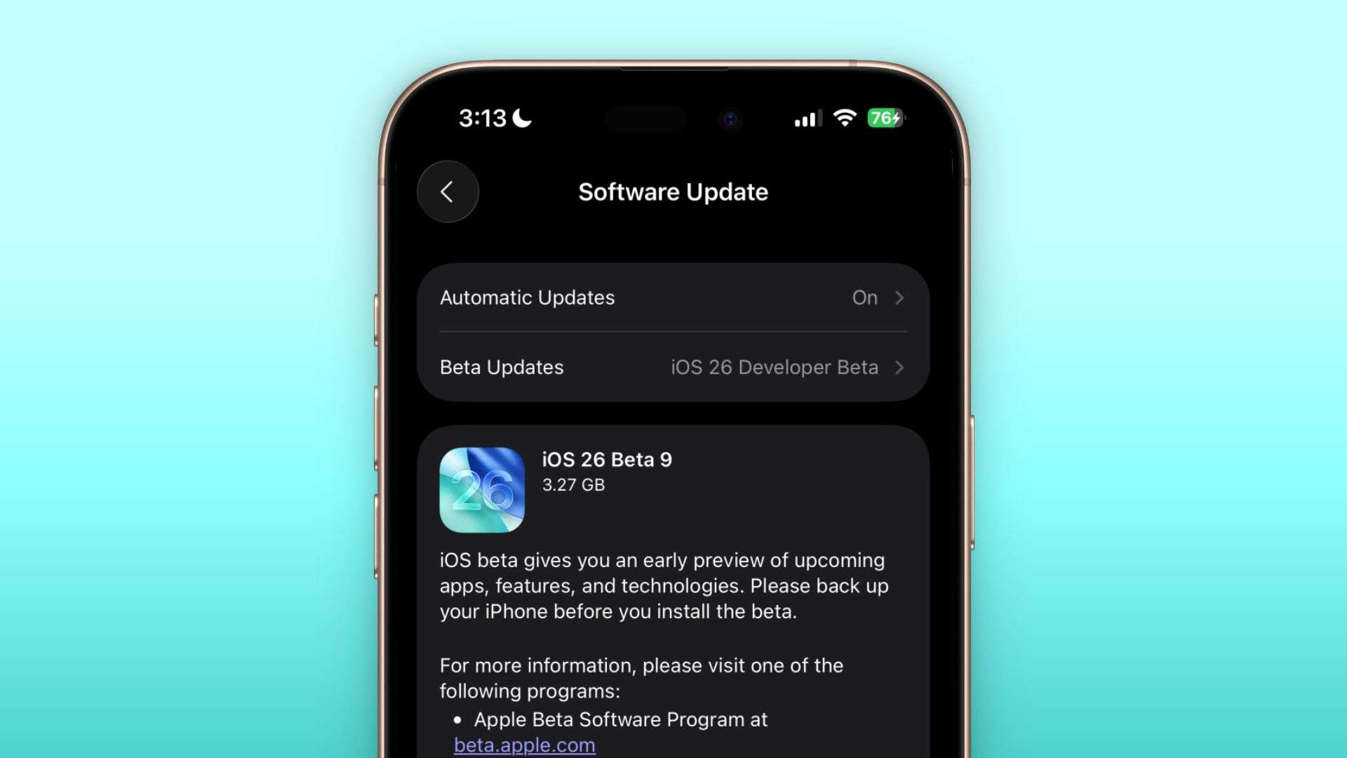 iOS 26 Beta 9 ra mắt_ Phiên bản iOS 26 thử nghiệm cuối cùng của Apple