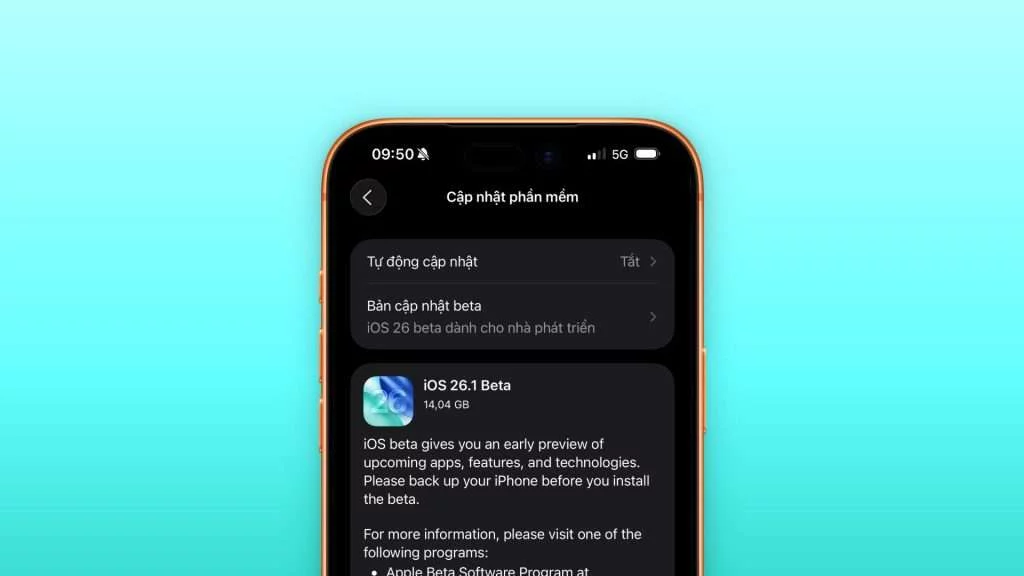 iOS 26.1 Beta mới ra mắt có gì mới_ Apple Intelligence tiếng việt