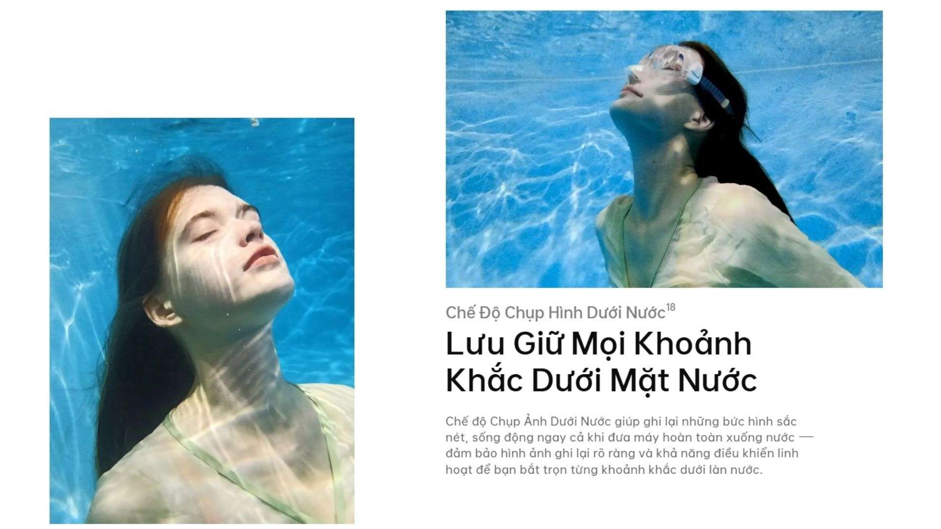 Camera AI thông minh, chụp ảnh dưới nước