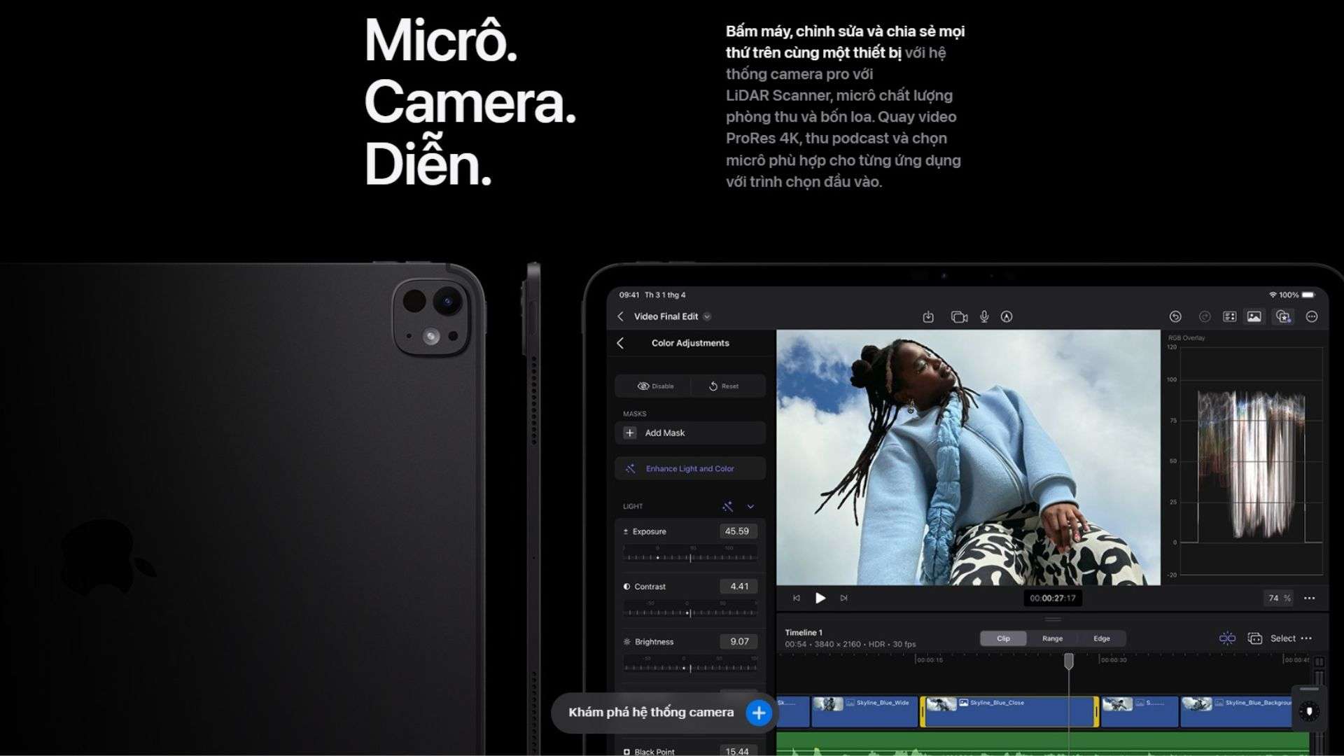 Camera và âm thanh chuyên nghiệp