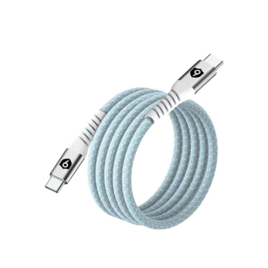 Cáp sạc từ tính cuộn 9Fit Type C to C 1M Xanh Navy