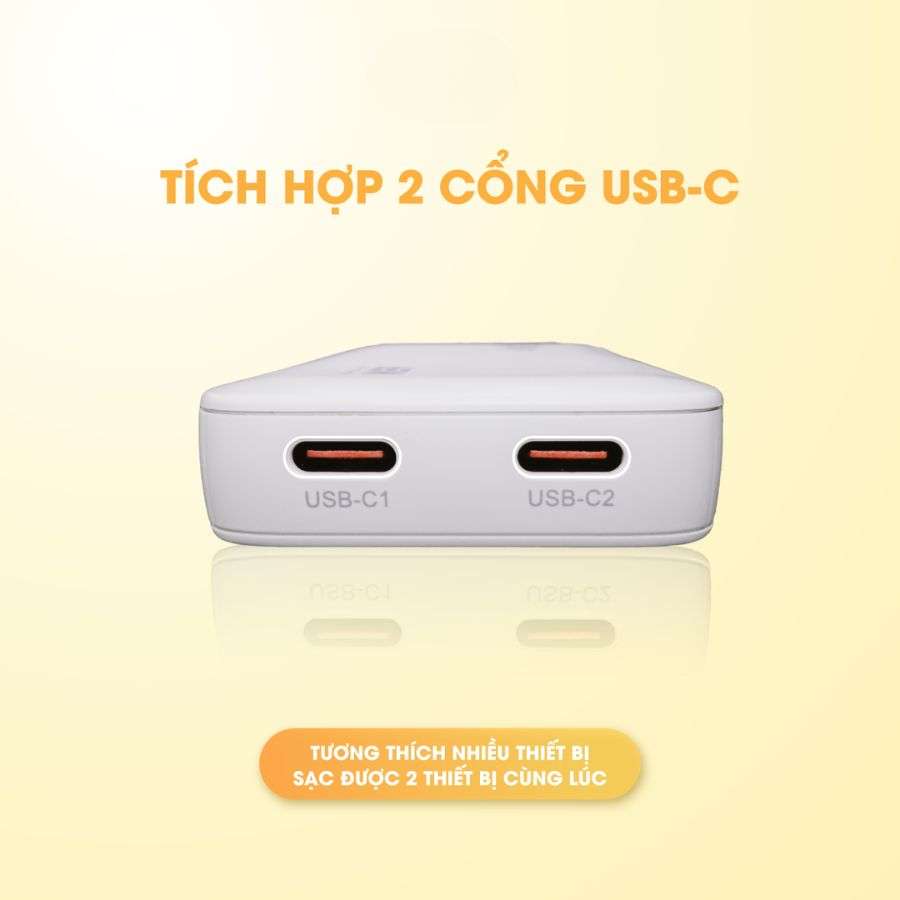 Củ sạc nhanh 9Fit GaN Slim 2 cổng C