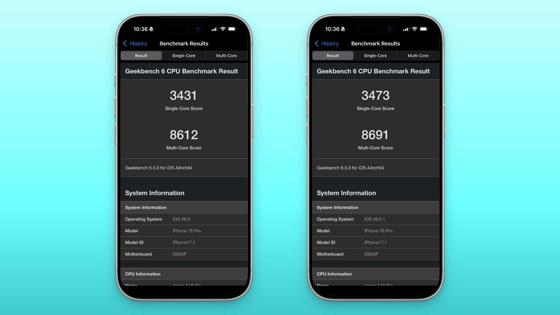 Hiệu năng CPU cải thiện nhẹ