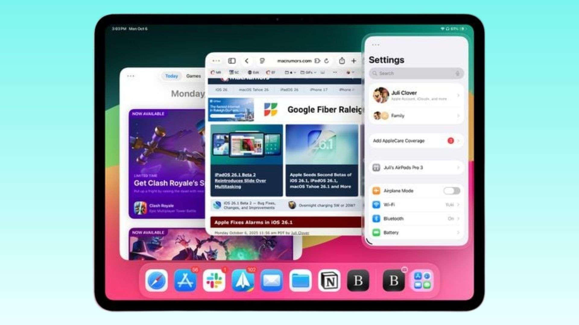 Nâng cấp đa nhiệm trên iPad