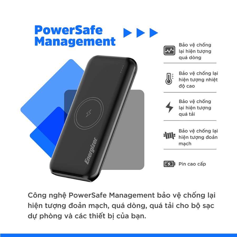 Pin Sạc dự phòng Polymer Energizer 10000mAh an toàn