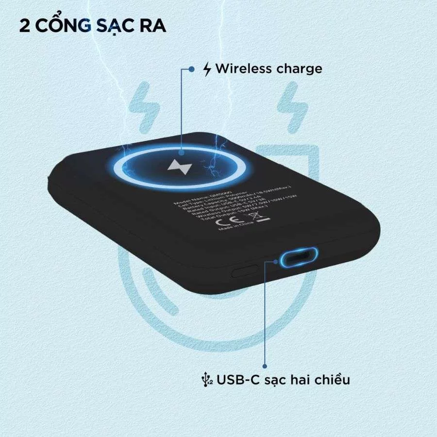 Pin Sạc dự phòng Polymer Energizer 5000mAh 2 cổng sạc