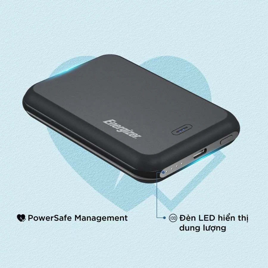 Pin Sạc dự phòng Polymer Energizer 5000mAh đèn LED báo