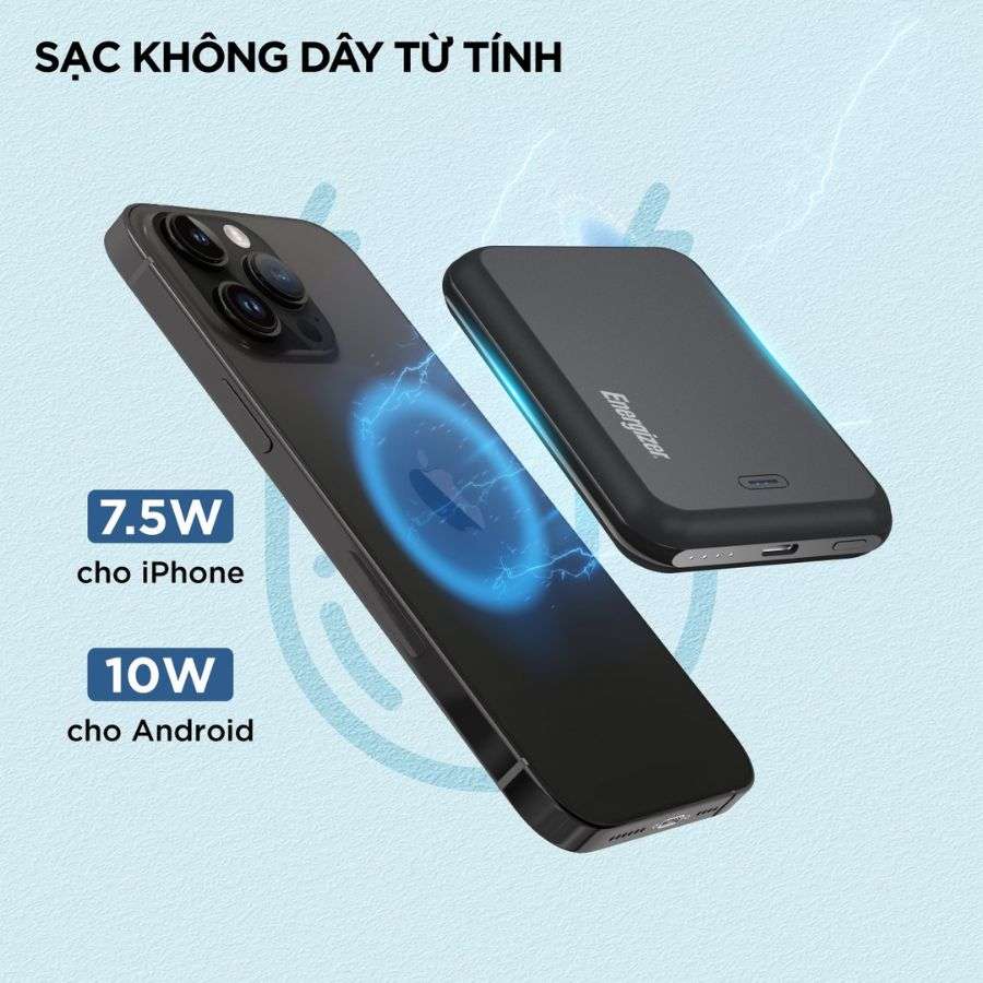 Pin Sạc dự phòng Polymer Energizer 5000mAh từ tính