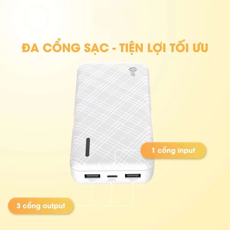 Pin sạc dự phòng Polymer 9Fit Lite 20000mAh đa cổng sạc