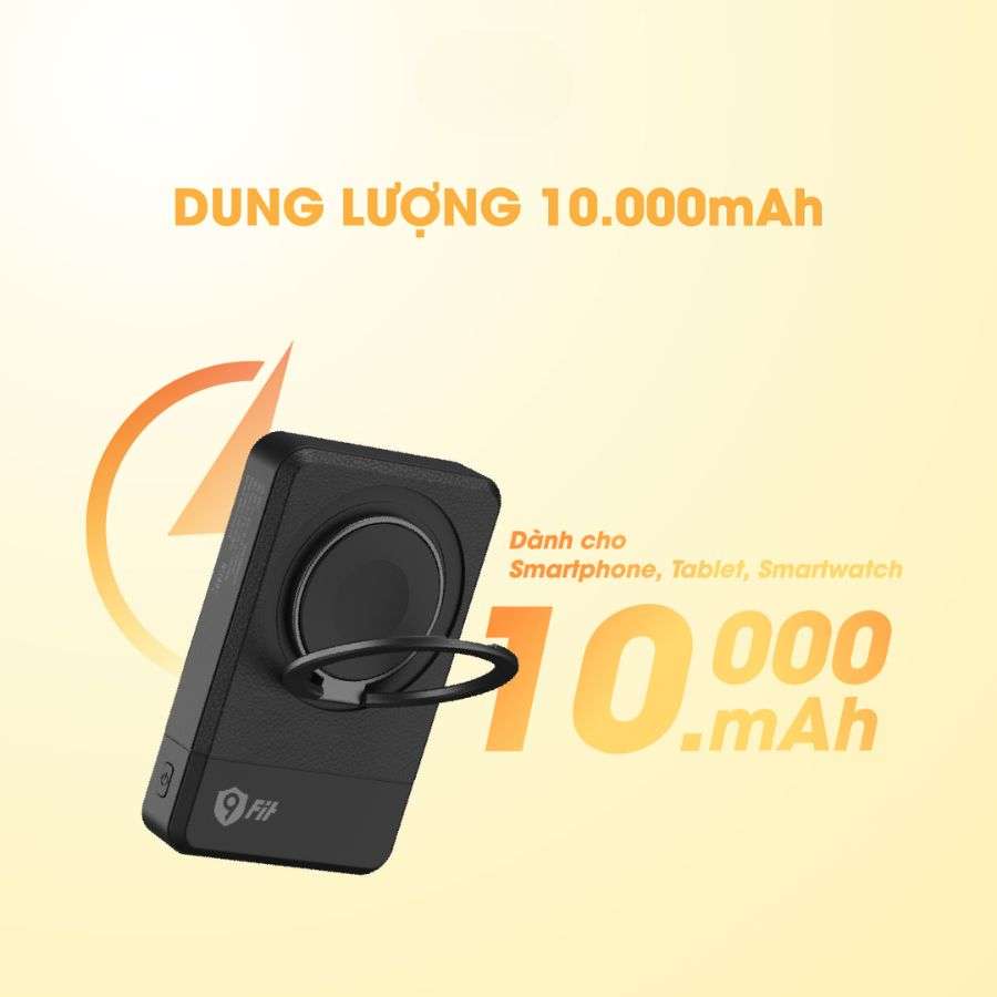 Pin sạc dự phòng Polymer 9Fit Pro Mag dung lượng 10000mAh