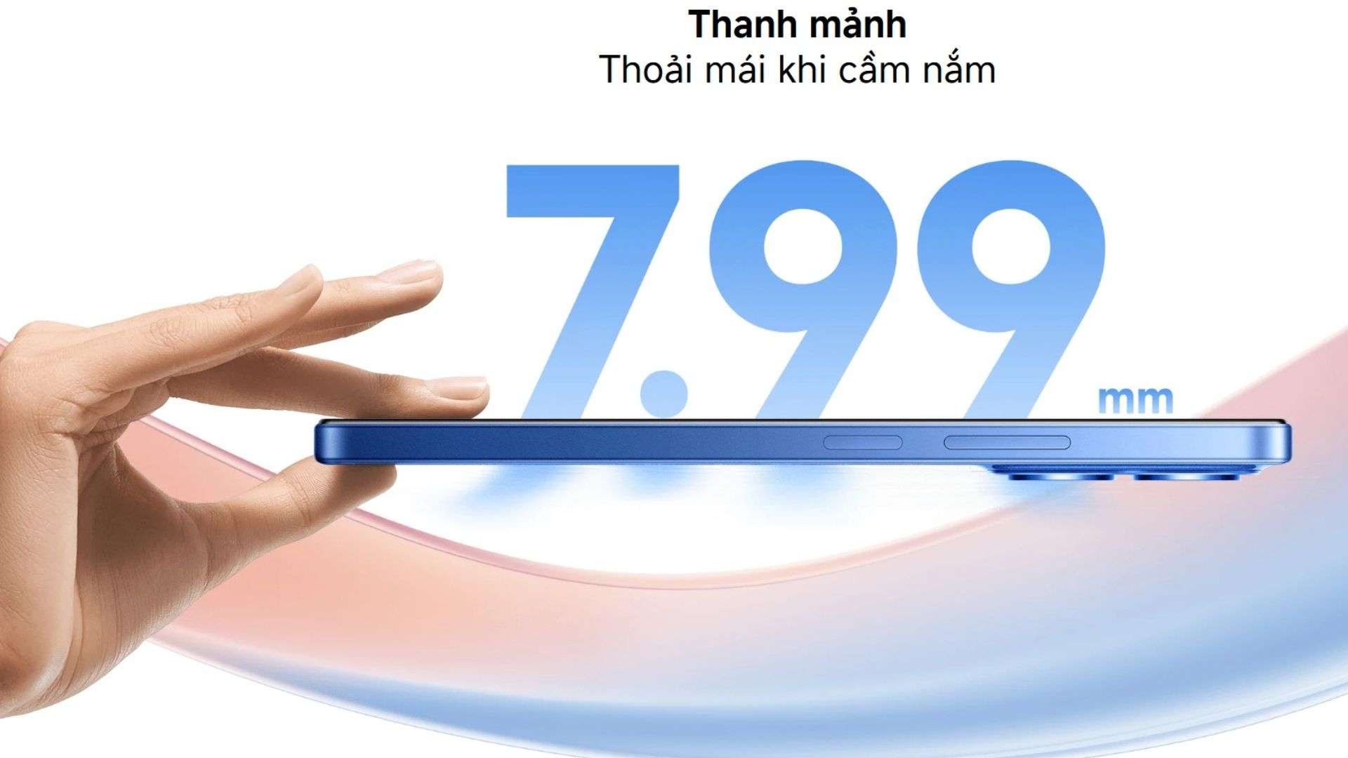 Thân máy mỏng 7.99mm