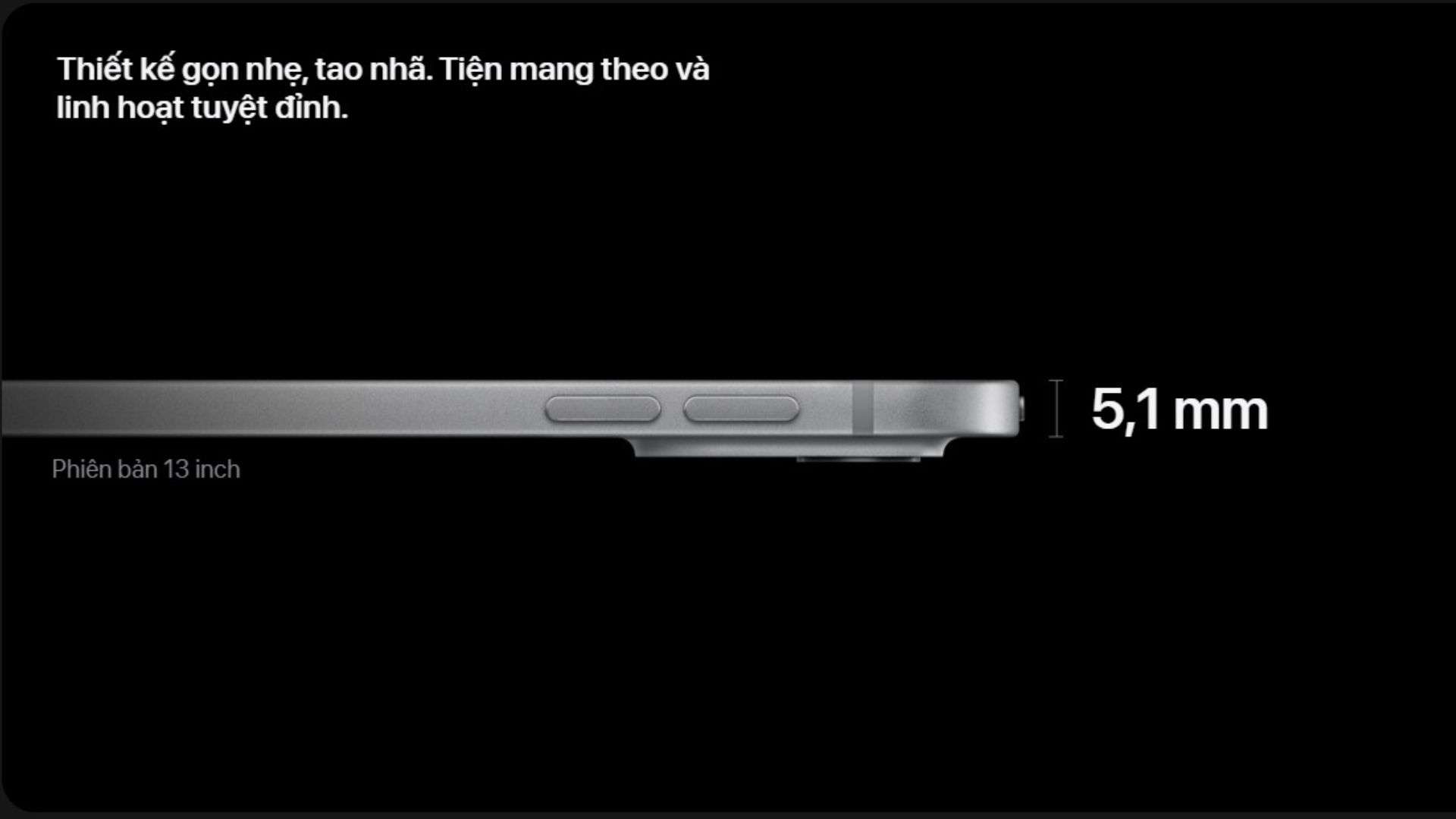 Thiết kế mỏng nhẹ, bền vững của iPad Pro M5