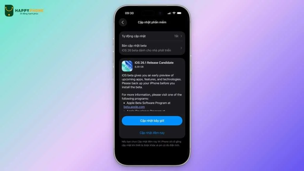 iOS 26.1 RC chính thức ra mắt có gì mới