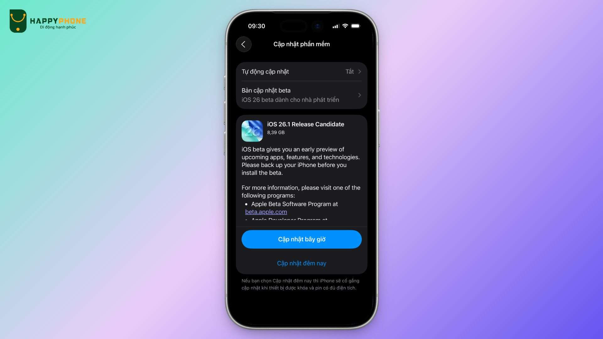 iOS 26.1 RC chính thức ra mắt có gì mới