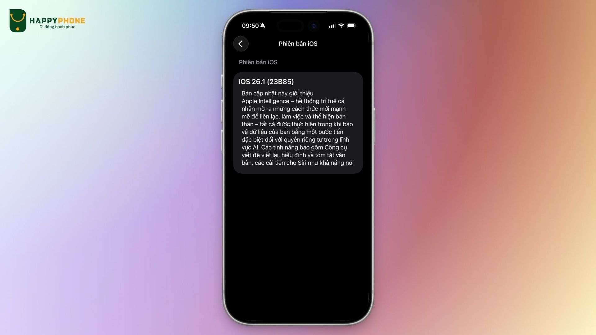 Có nên cập nhật iOS 26.1 từ 26.0.1 không