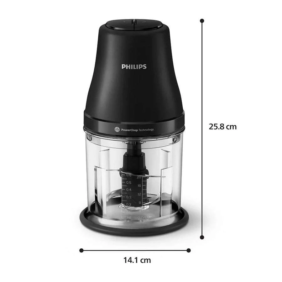 Máy xay thịt đa năng PHILIPS 1L HR1501_00 kích thước