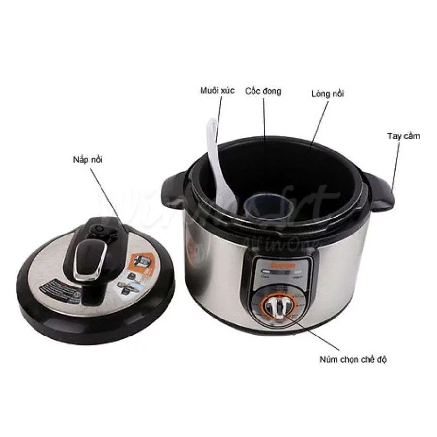 Nồi Áp Suất Điện Tử Supor 5L 50YA10VN chi tiết