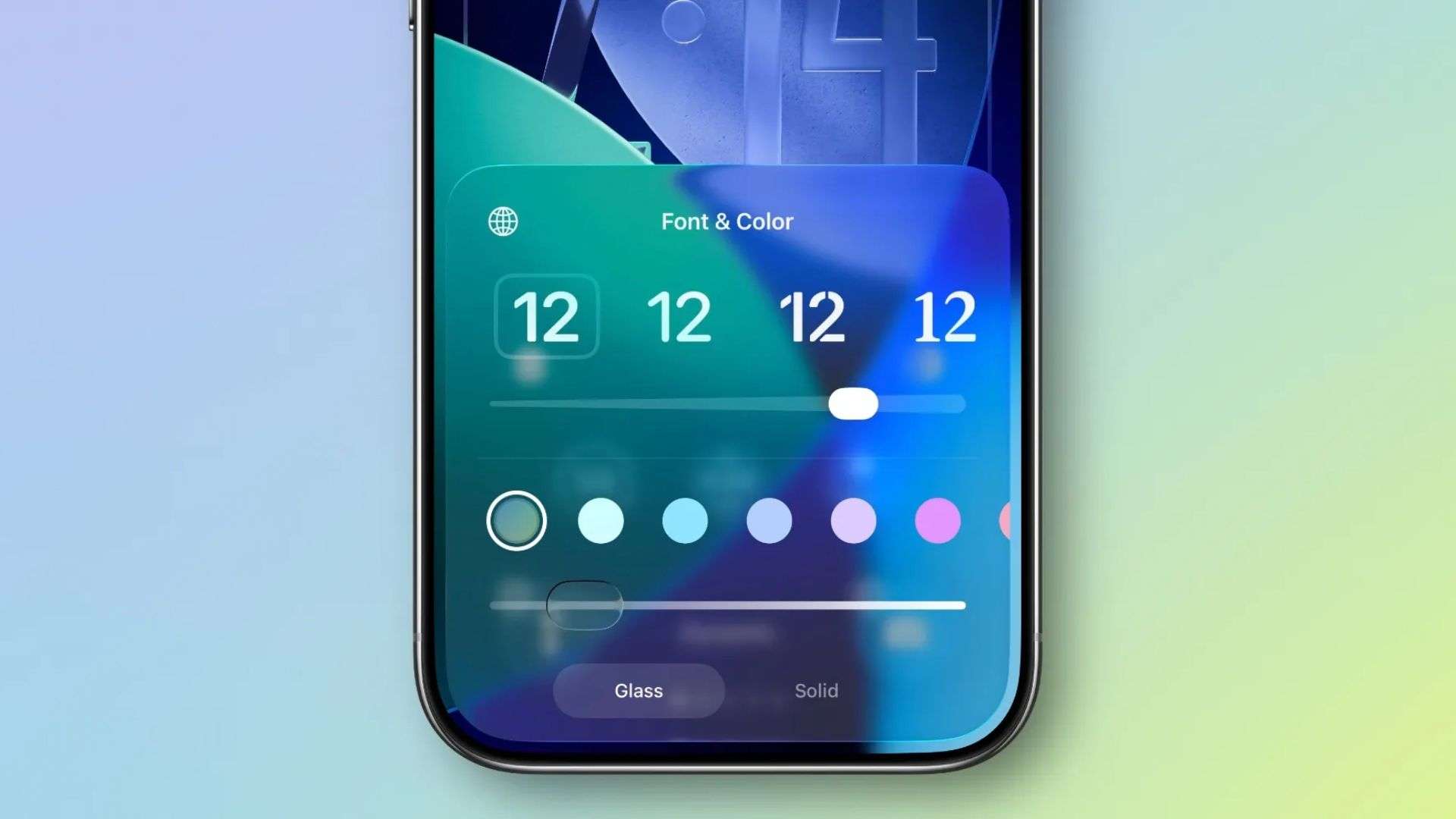 Tùy chỉnh màn hình khóa với thanh trượt Liquid Glass