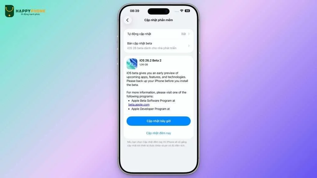 iOS 26.2 Beta 2 chính thức phát hành có gì mới