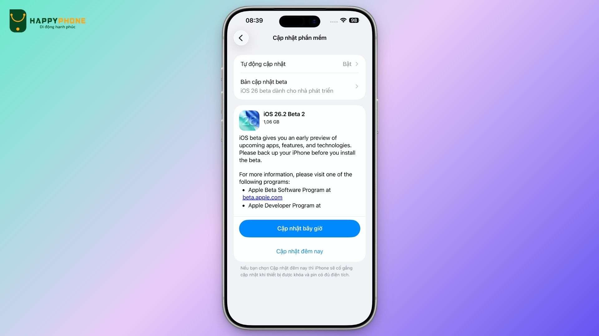 iOS 26.2 Beta 2 chính thức phát hành có gì mới