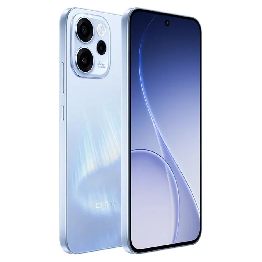 Oppo Reno15F 5G Xanh nhạt nghiêng