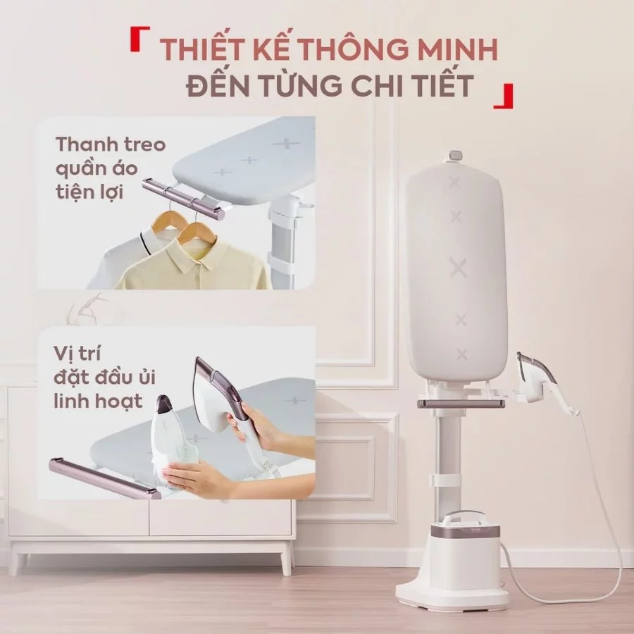 Bàn ủi hơi nước đứng Tefal IXEO Vision QT1811E0 chi tiết