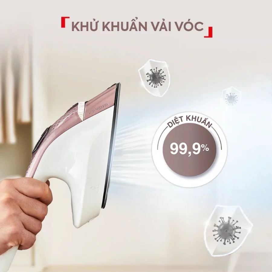 Bàn ủi hơi nước đứng Tefal IXEO Vision QT1811E0 khử khuẩn