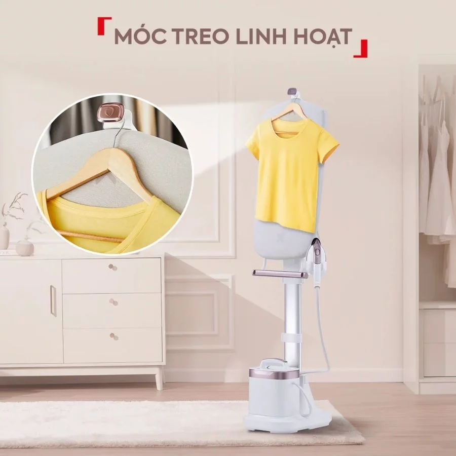 Bàn ủi hơi nước đứng Tefal IXEO Vision QT1811E0 móc treo