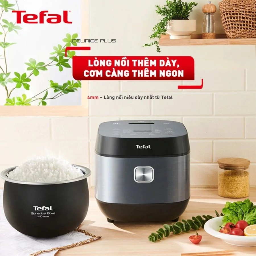 Nồi cơm điện tử Tefal Delirice Plus RK776B68 – 1.8L banner