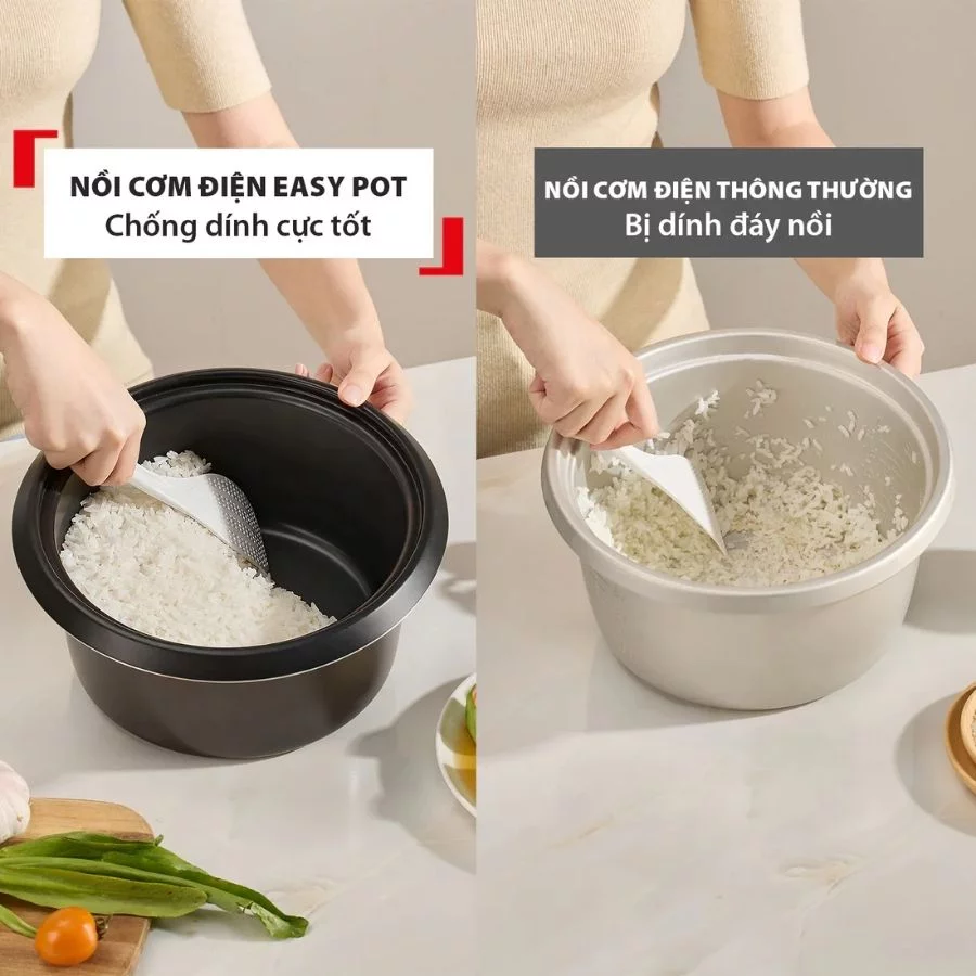 Nồi cơm điện tử Tefal Easy Pot RK1071Y0 – 1.8L chống dính