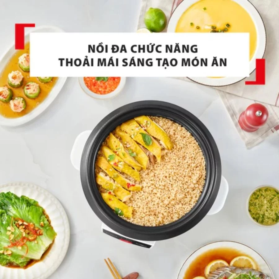 Nồi cơm điện tử Tefal Easy Pot RK1071Y0 – 1.8L đa chức năng