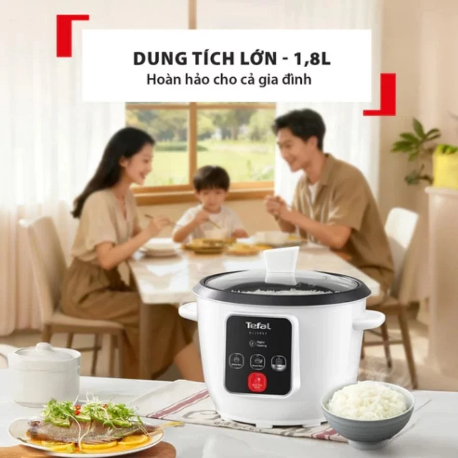 Nồi cơm điện tử Tefal Easy Pot RK1071Y0 – 1.8L dung tích 1.8L