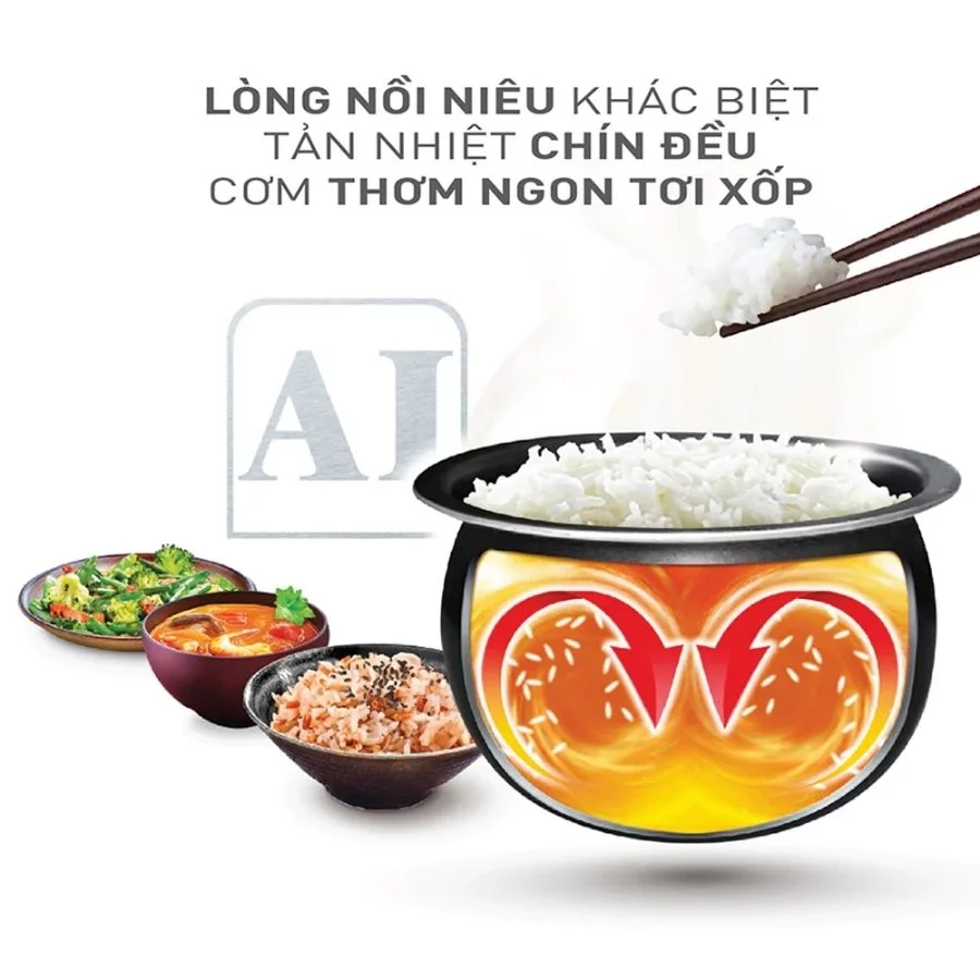 Nồi cơm điện tử Tefal RK752168 – 1.8L lòng nồi niêu